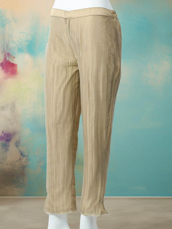 CutDana Embroidered Tissue Stitched Kurta With Pant &amp; Dupatta
