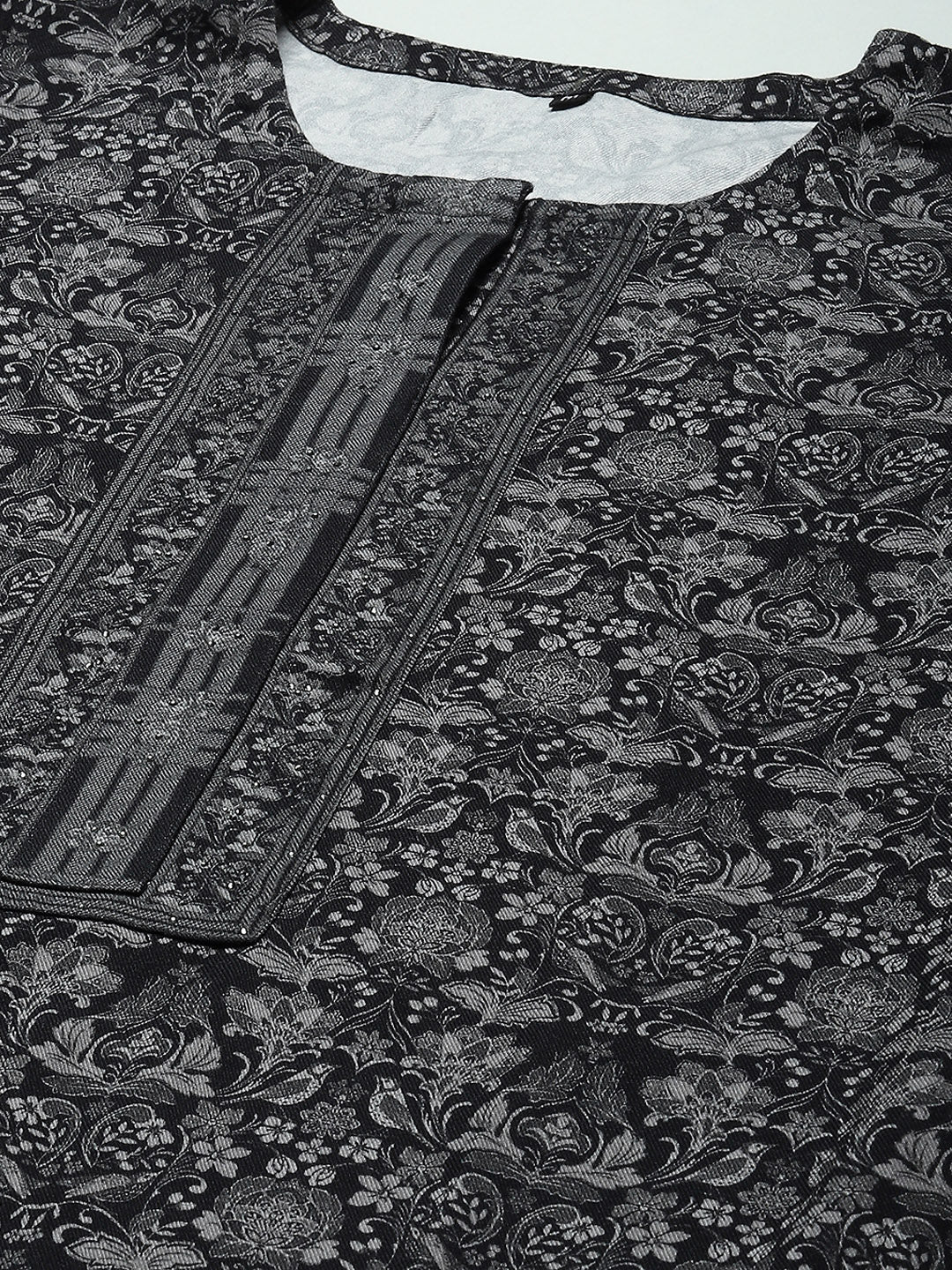 Printed Pashmina Kurta With Pants