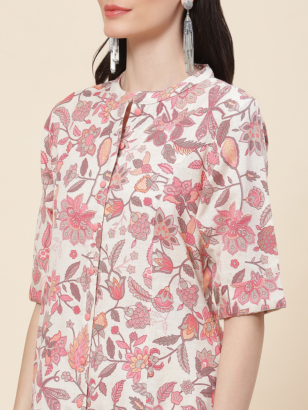 Floral Printed Cotton Kurta