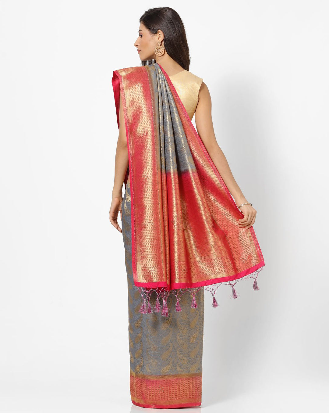 MBZ Meena Bazaar-Woven Art Handloom Saree