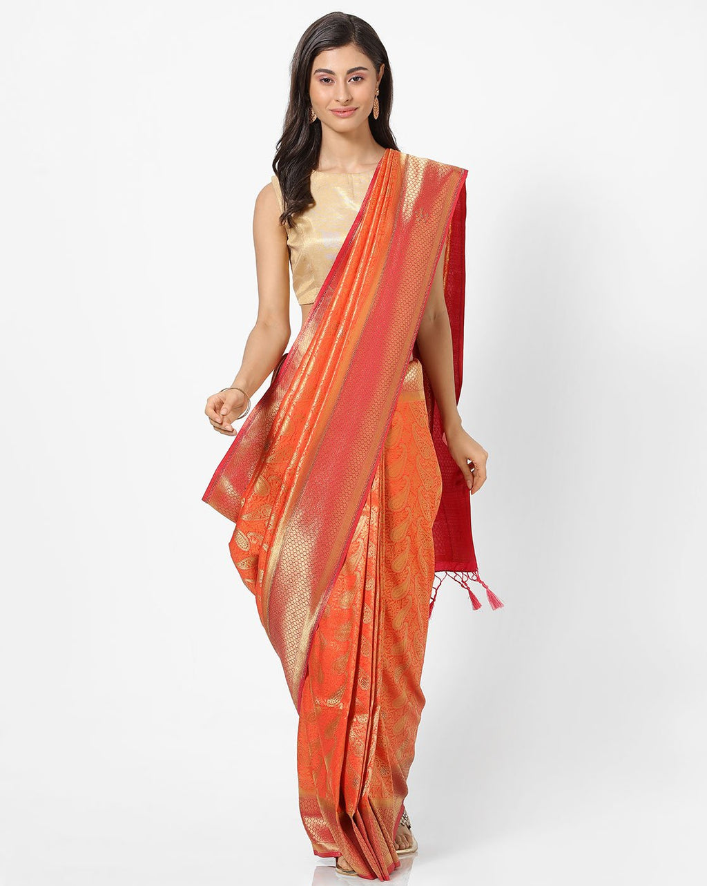 MBZ Meena Bazaar-Woven Art Handloom Saree