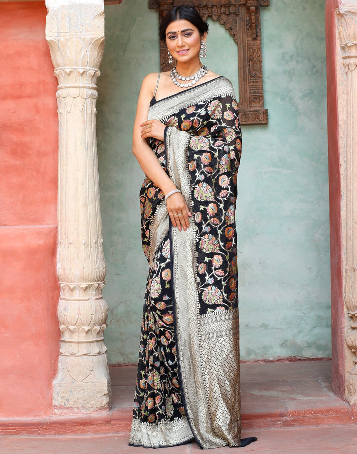 Meena Jaal Georgette Banarasi Khaddi