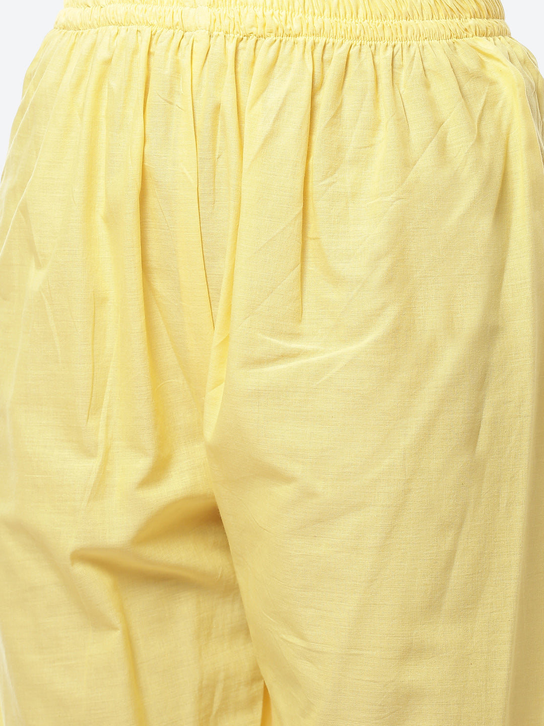 Resham Mirror Cotton Stitched Salwar Kameez With Printed Cotton Dupatta