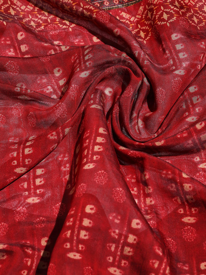 Digital Printed Art Silk Saree