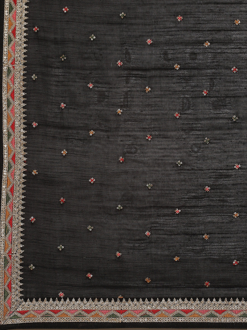 Zari Booti Art Handloom Kurta With Pant Art Silk Dupatta