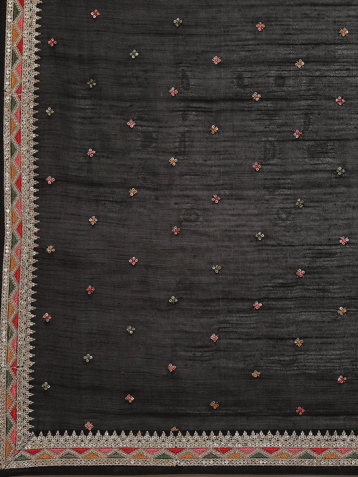 Zari Booti Art Handloom Kurta With Pant Art Silk Dupatta