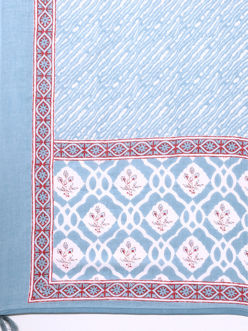Floral Booti Printed Cotton Kurta With Pant & Dupatta
