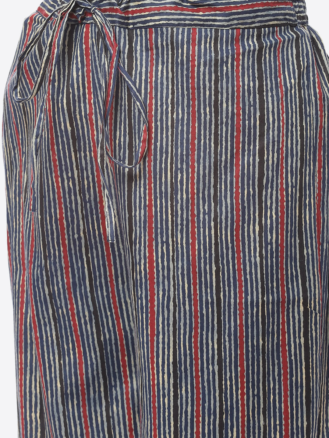Printed Gota Work Cotton Kurti With Pant