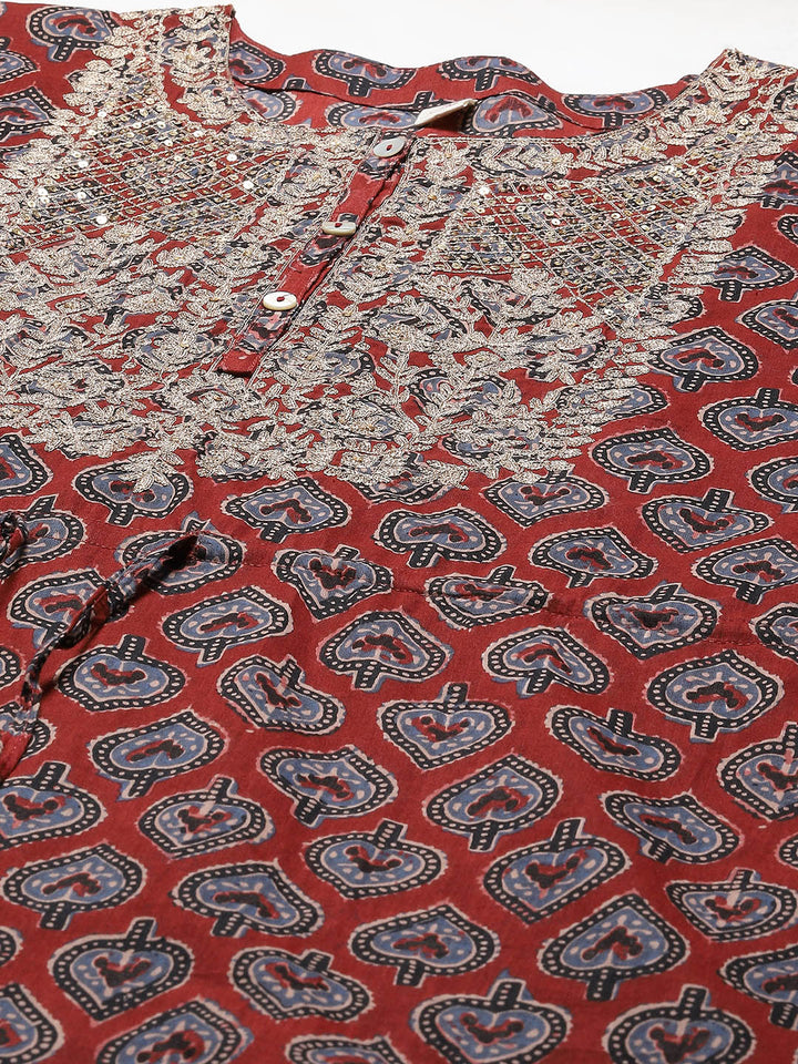 Printed Cotton Kaftan Kurta