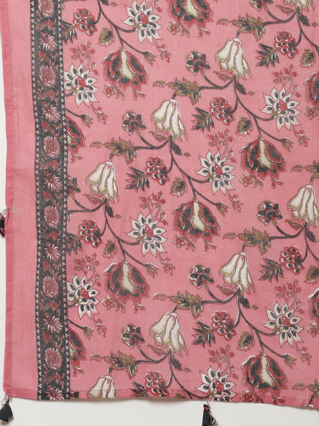 Floral Printed Cotton Stitched Salwar Kameez With Printed Cotton Dupatta