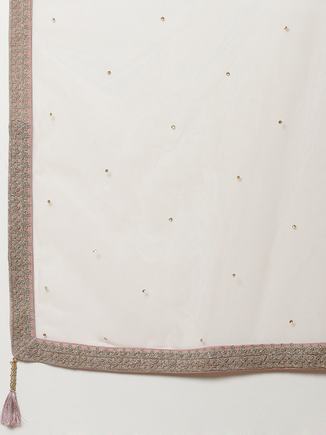 Zari Jaal Net Choli With Lehenga & Net Dupatta