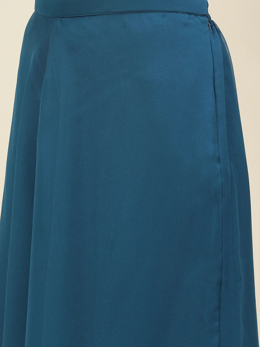 Sequin Embroidered Georgette Kurta With Sharara &amp; Dupatta