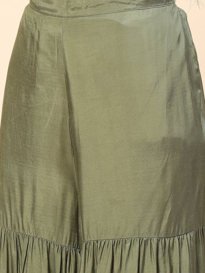 Floral Printed Muslin Kurta With Sharara