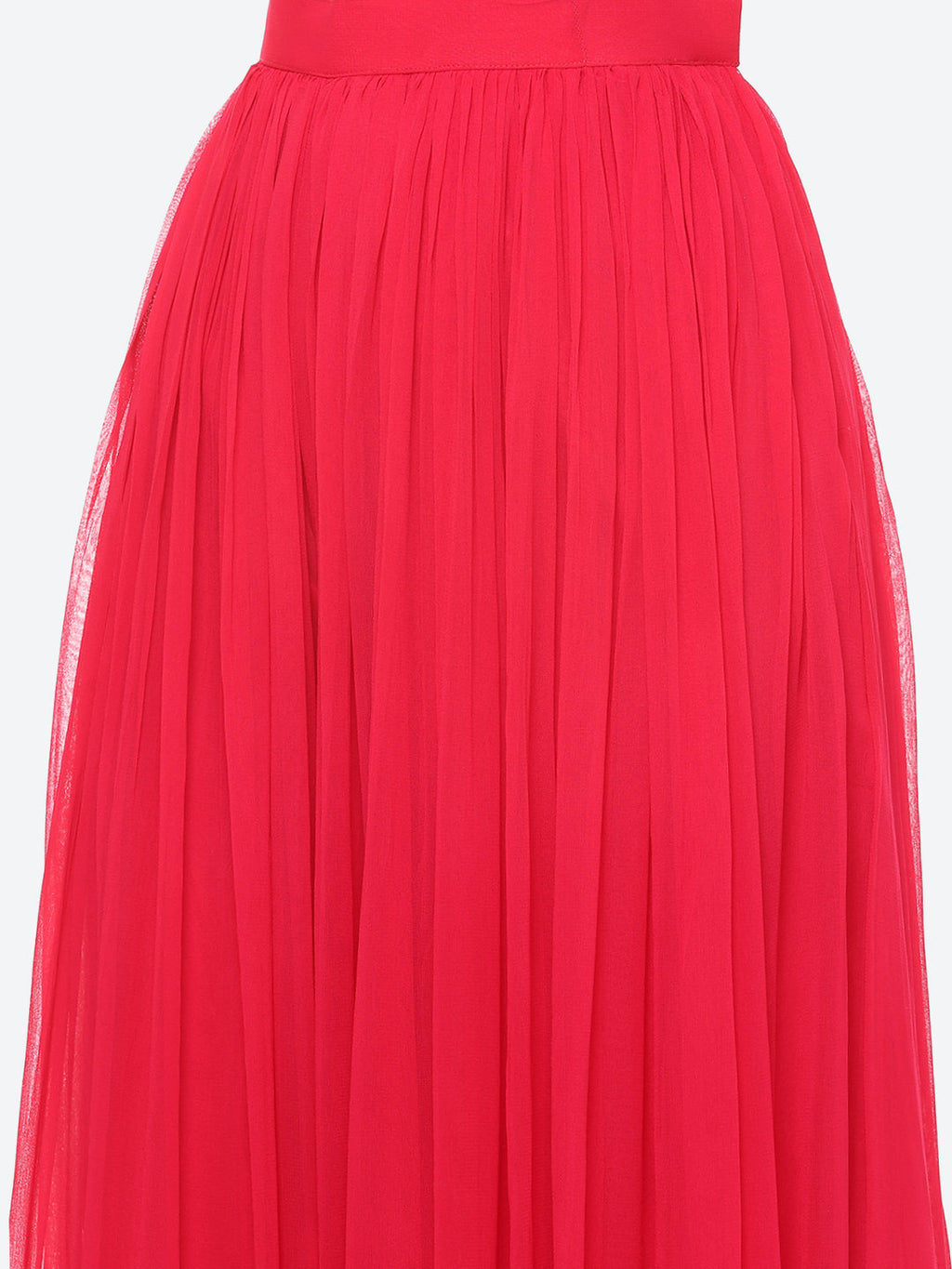 Zari Embroidered Booti Georgette Crop Top With Palazzo & Jacket