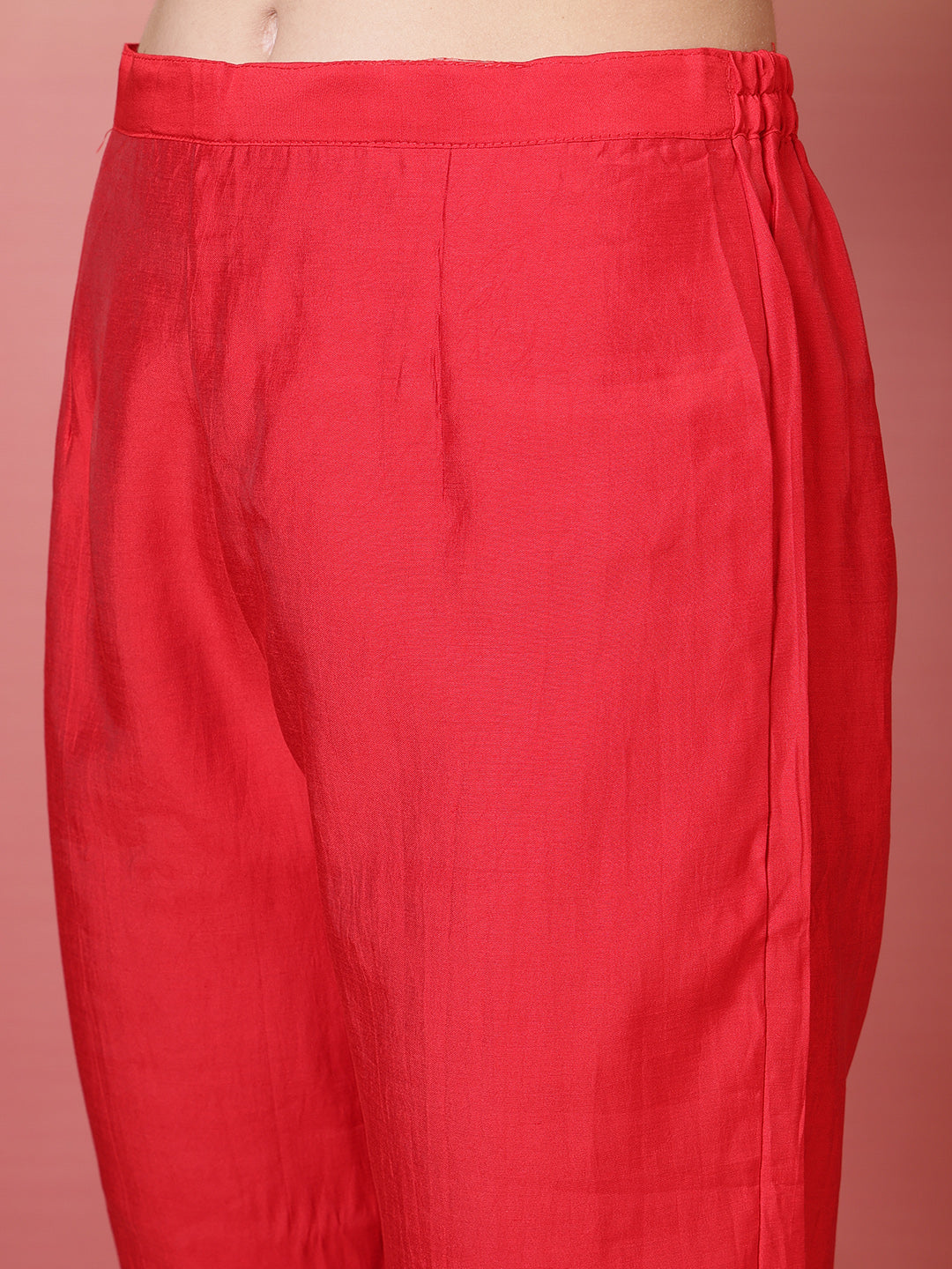 Embroidered Muslin Kurta With Pants &amp; Dupatta