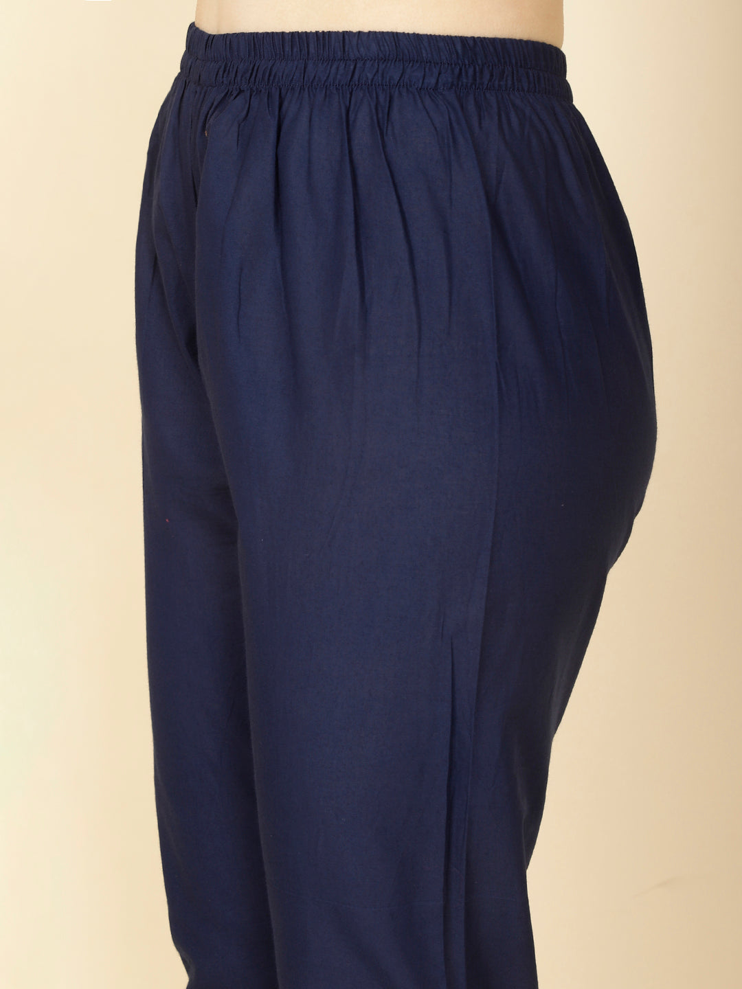 Floral Printed Chanderi Kurta With Pants