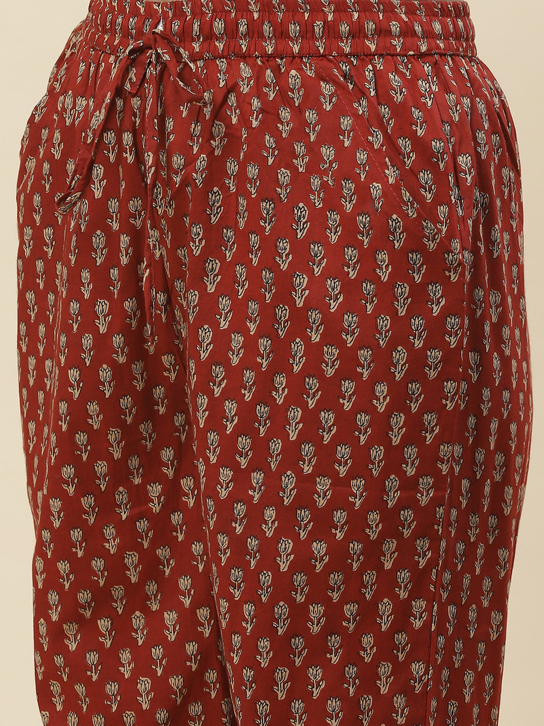 Printed Cotton Kurta With Pants