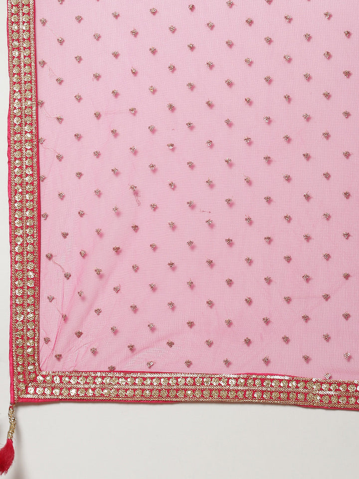 Sequence Work Crepe Stitched Salwar Kameez With Sequence Dupatta