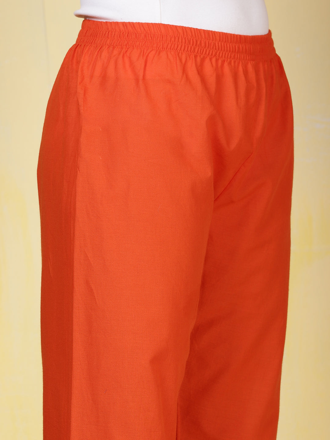 Printed Cotton Blend Kurta With Pants