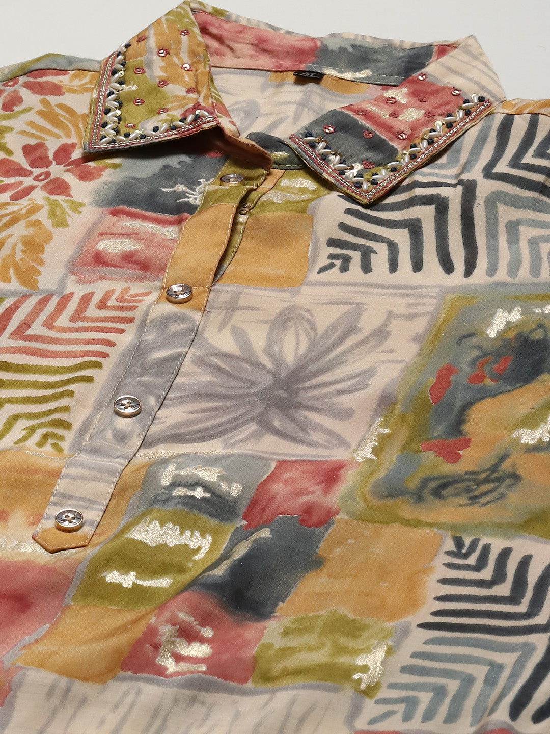 Printed Muslin Kurta With Pants