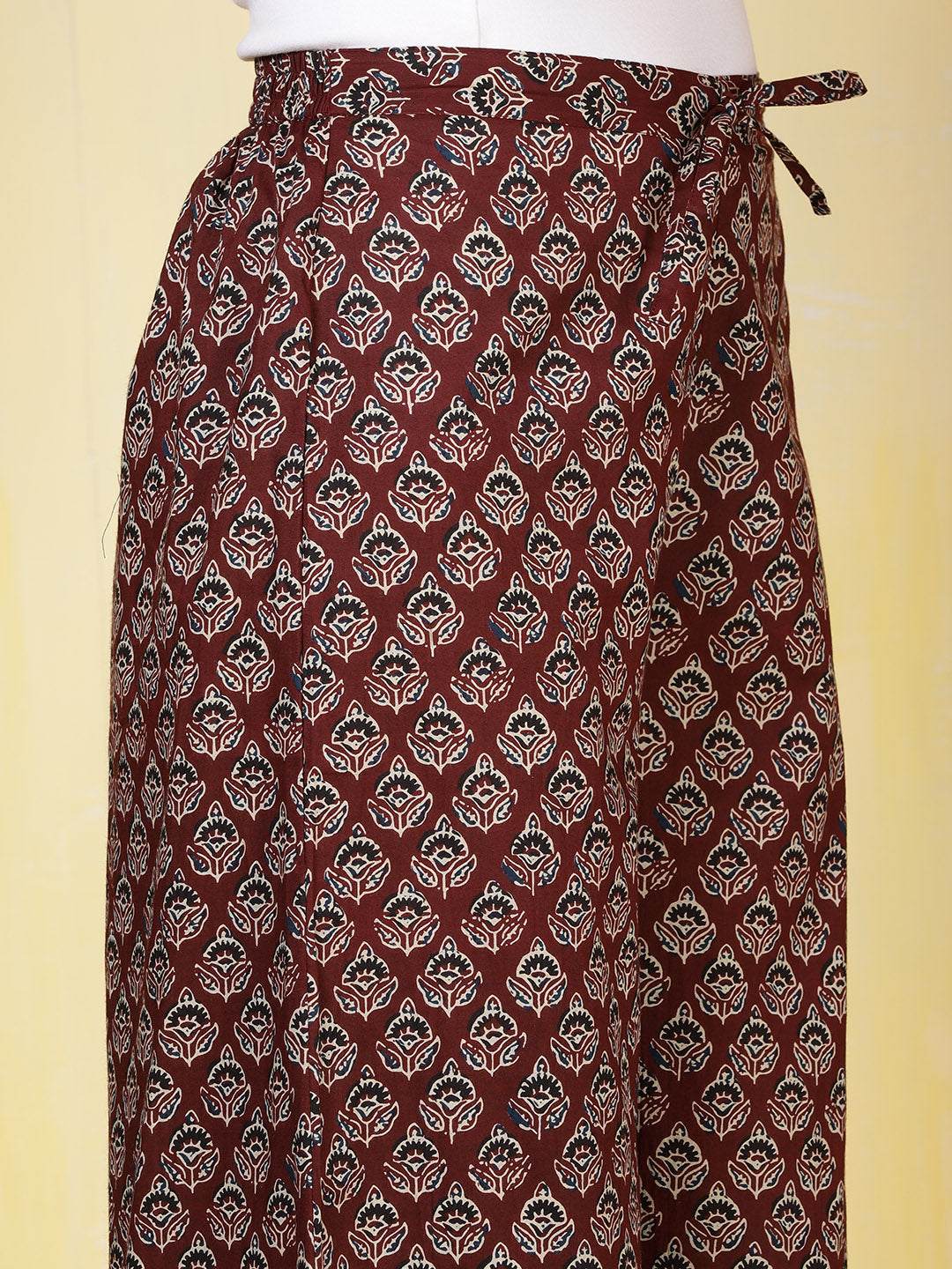 Printed Cotton Blend Kurta With Pants &amp; Dupatta