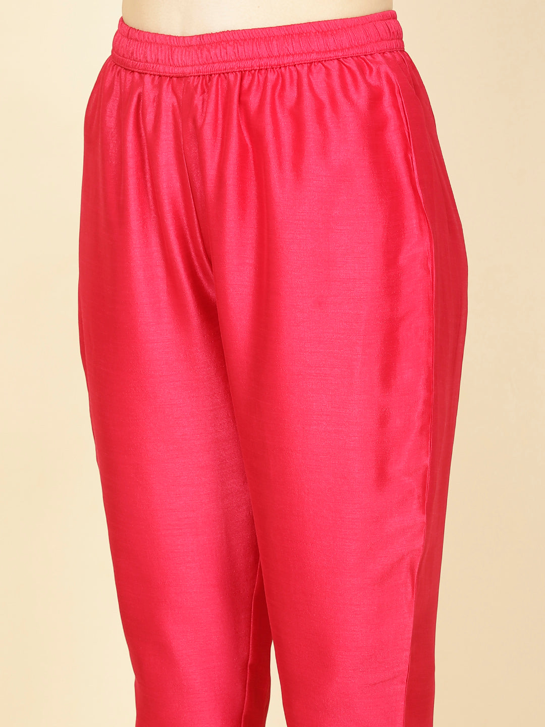 Neck Embroidery Handloom Kurta With Pants & Dupatta