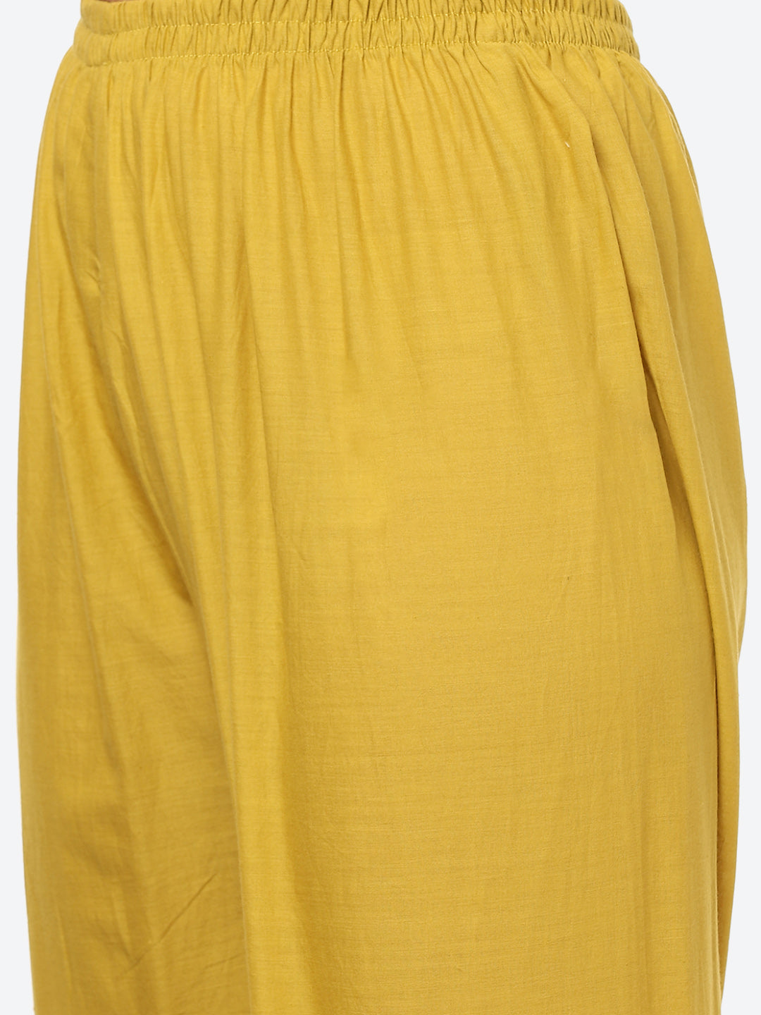 Neck Embroidered Patti Cotton Kurta With Pant