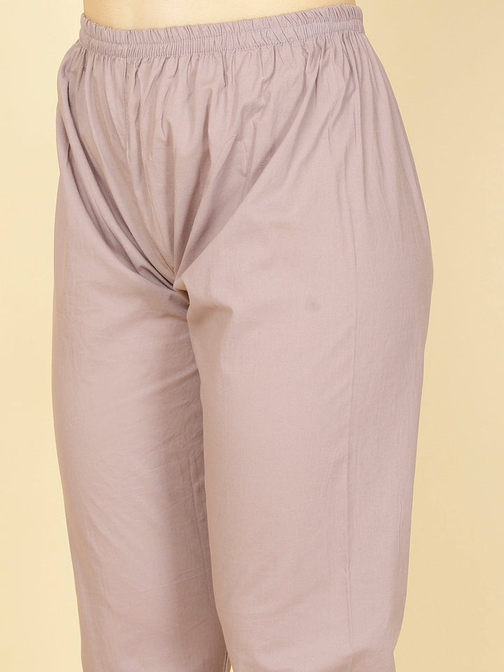 Floral Embroidery Chanderi Kurta With Pants &amp; Dupatta
