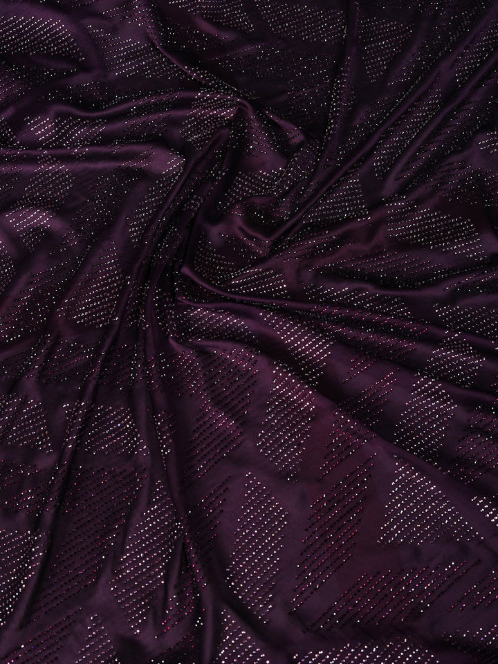 Embroidered Satin Saree