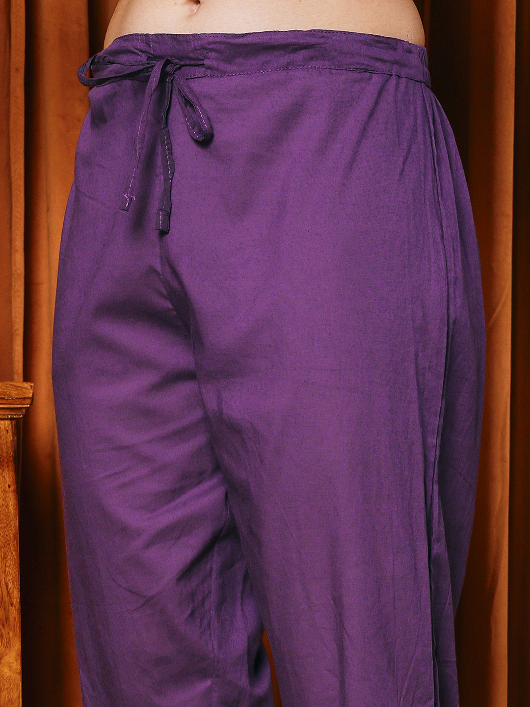 Printed Cotton Blend Kurta With Pants &amp; Dupatta