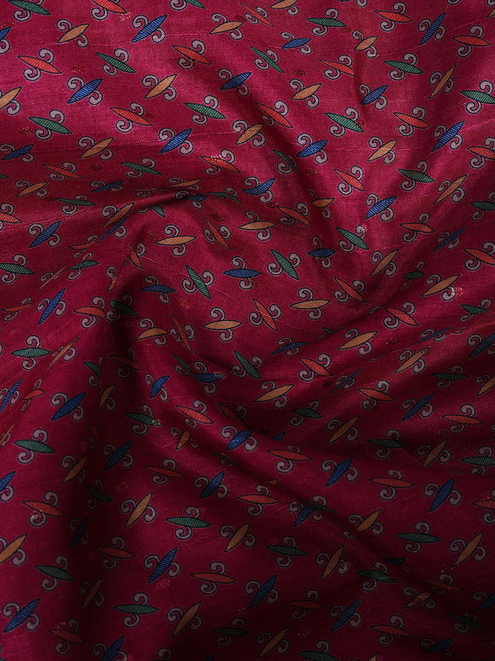 Printed Tussar Silk Saree