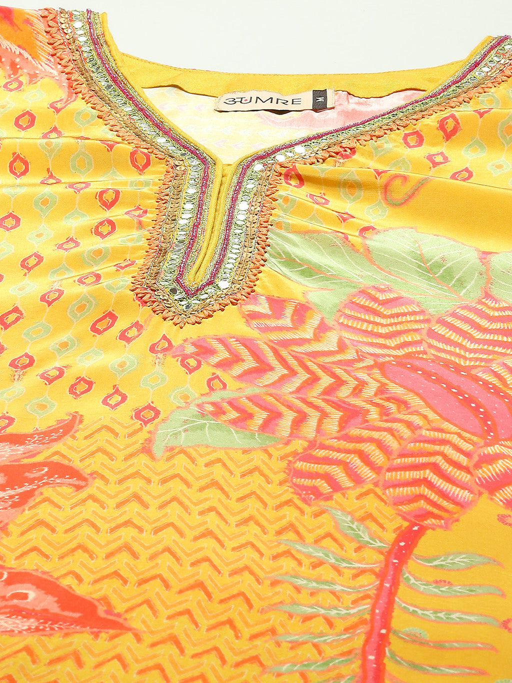 Floral Printed Crepe Kurta