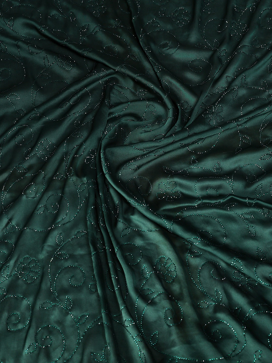Embroidered Satin Saree
