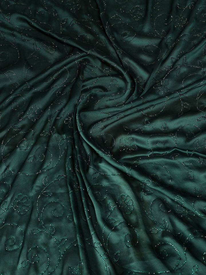 Embroidered Satin Saree