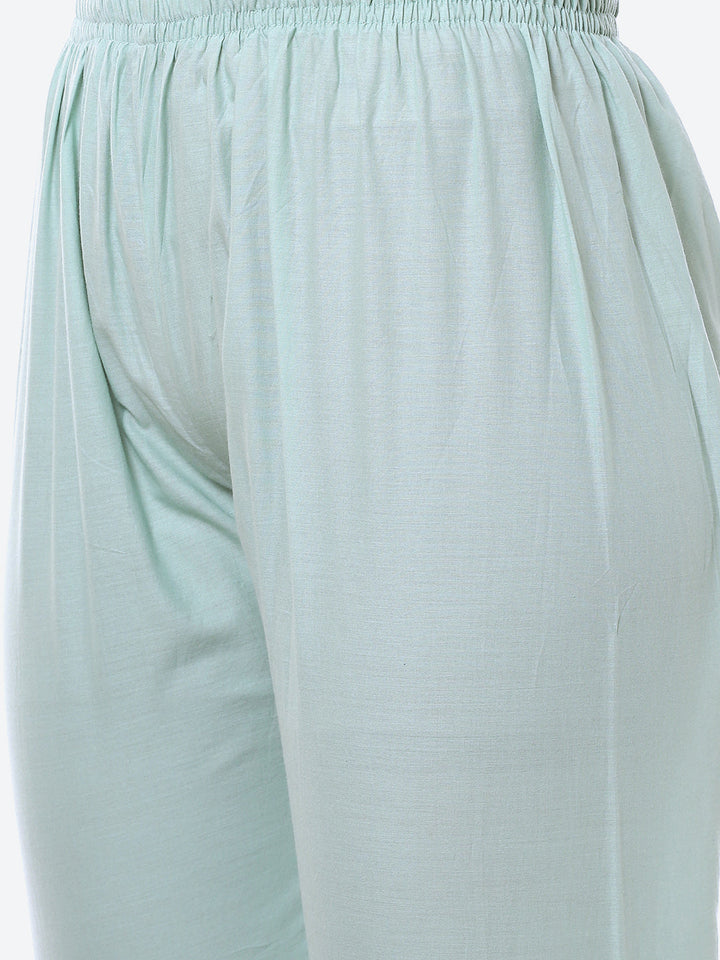 Cut Work Cotton Kurta With Pant