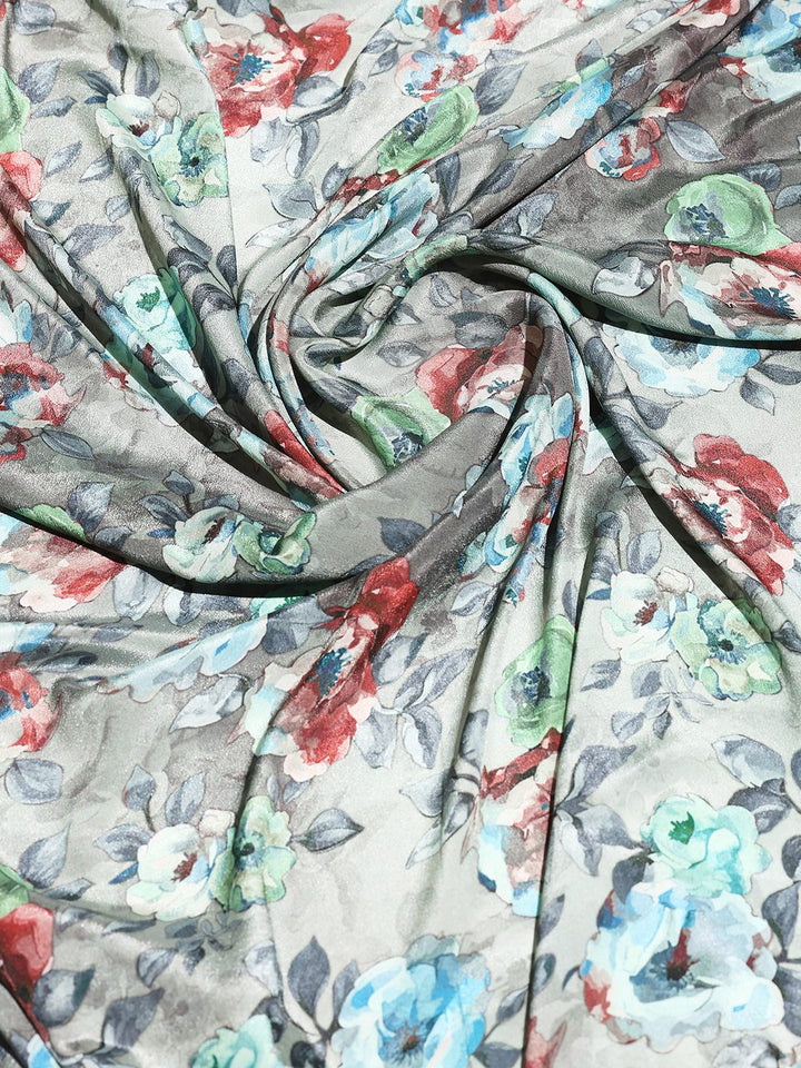 Digital Printed Crepe Saree