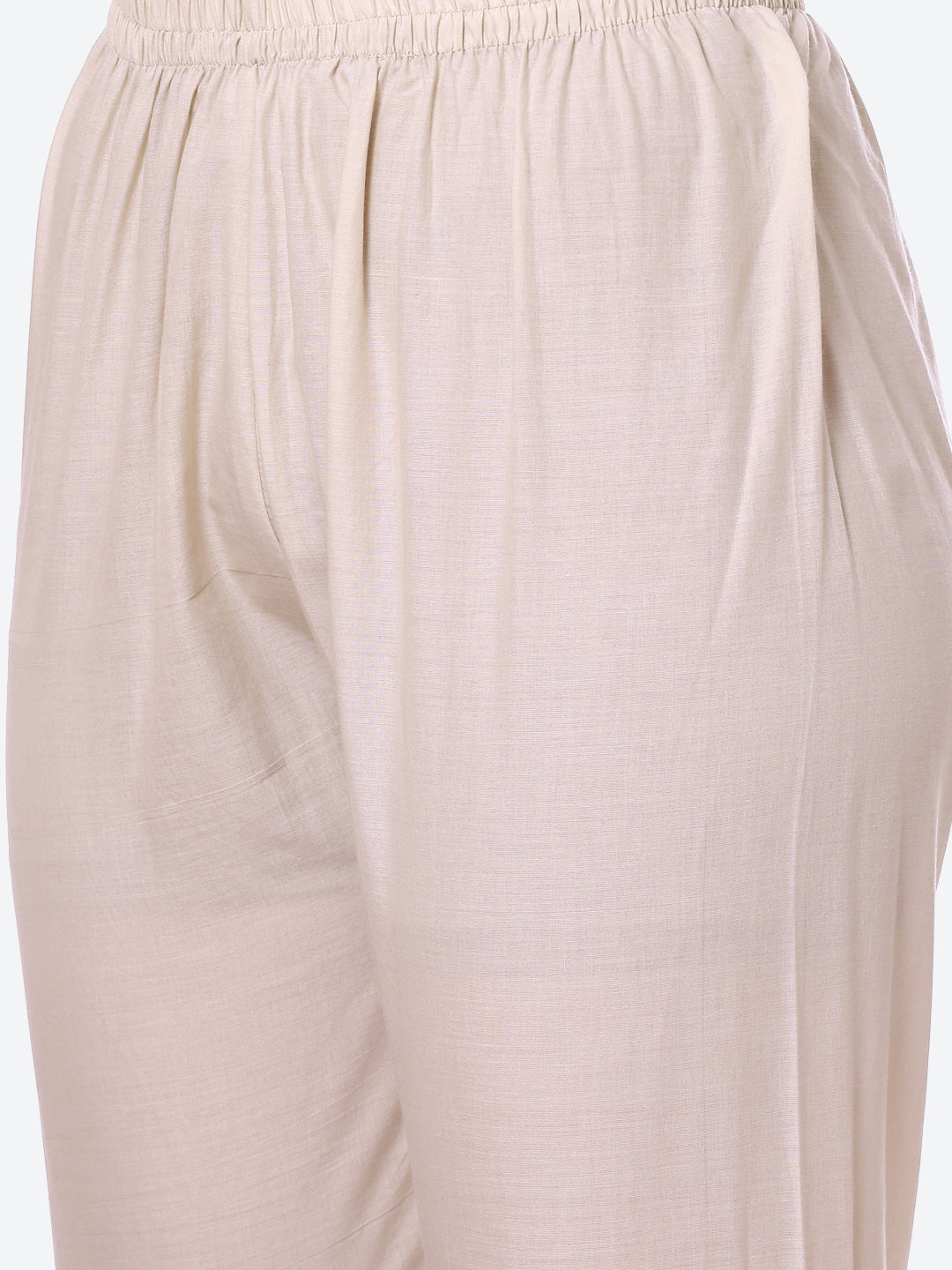 Mirror Work Embroidered Cotton Kurta With Pant