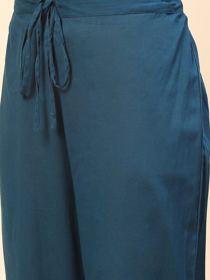 Zari Gota Work Chanderi Kurta With Pants