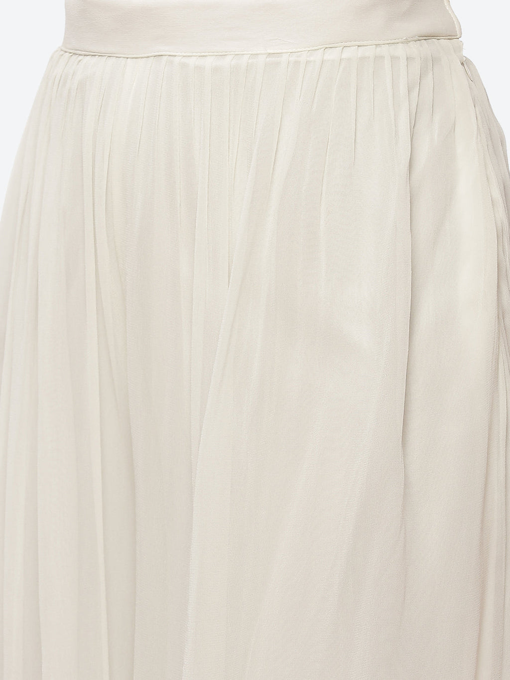 Zari Embroidered Georgette Kurta With Palazzo & Dupatta