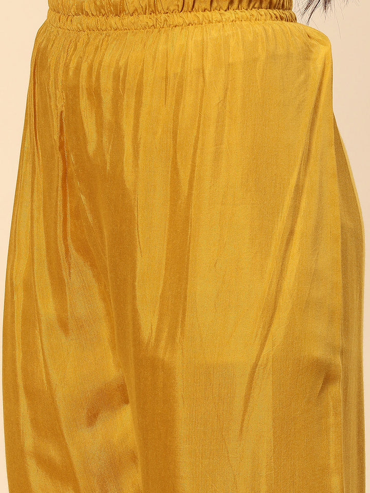 Neck Embroidered Printed Cotton Kurta With Pants