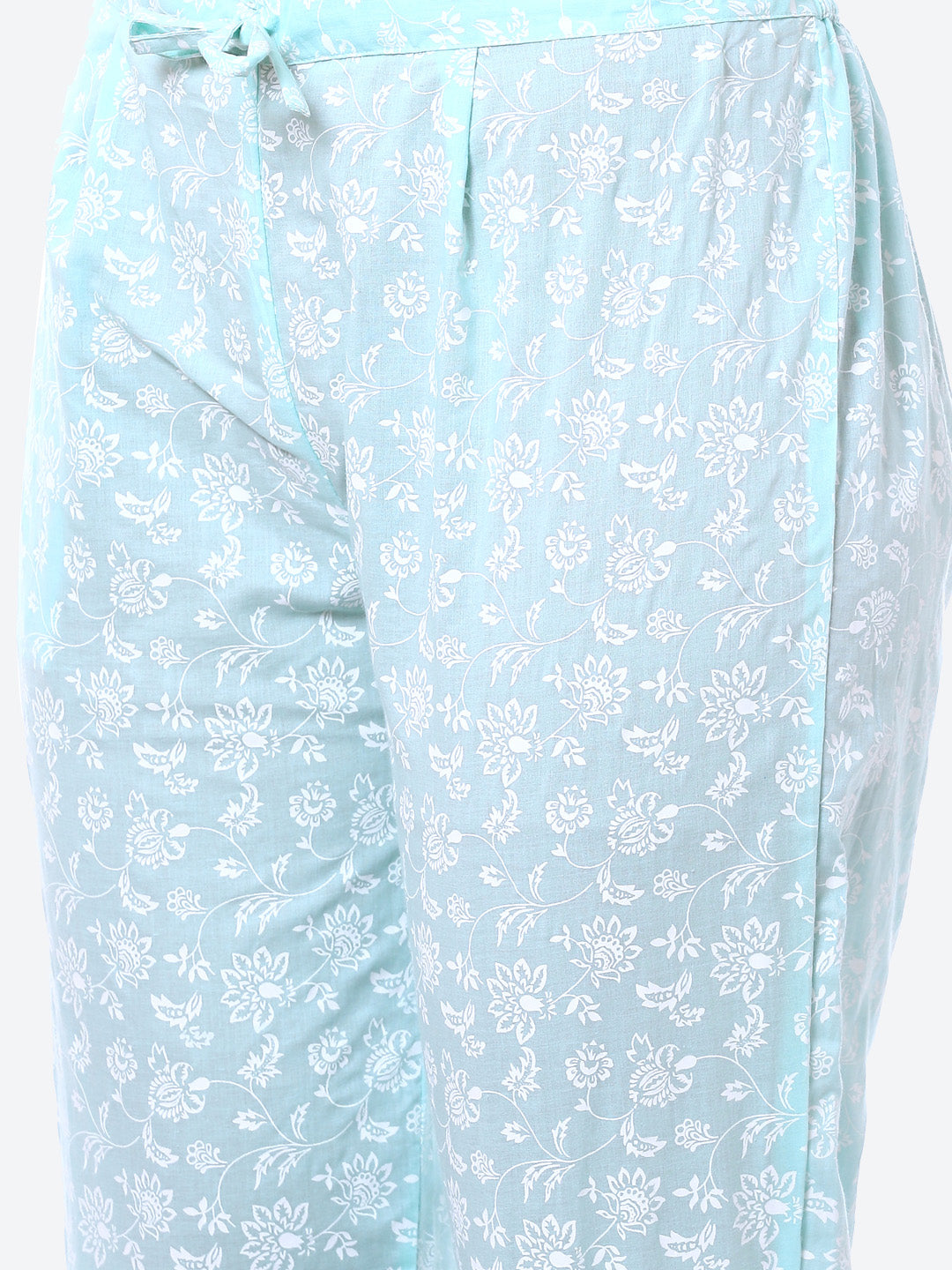 Sequin Work Printed Cotton Kurta With Pant