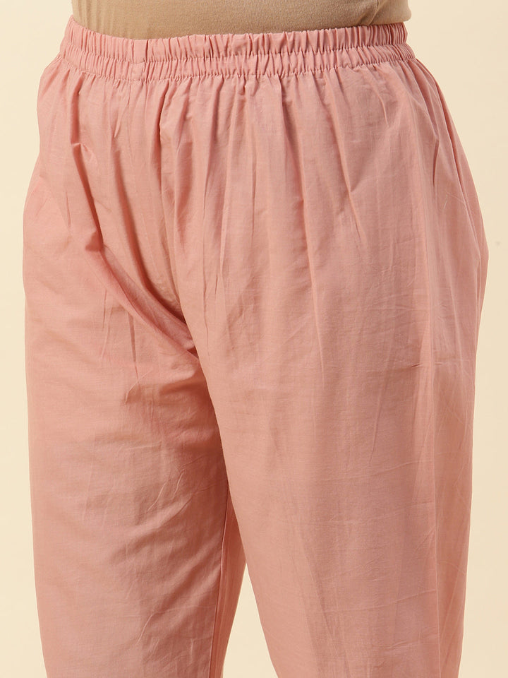 Embroidered Chanderi Kurta With Pants