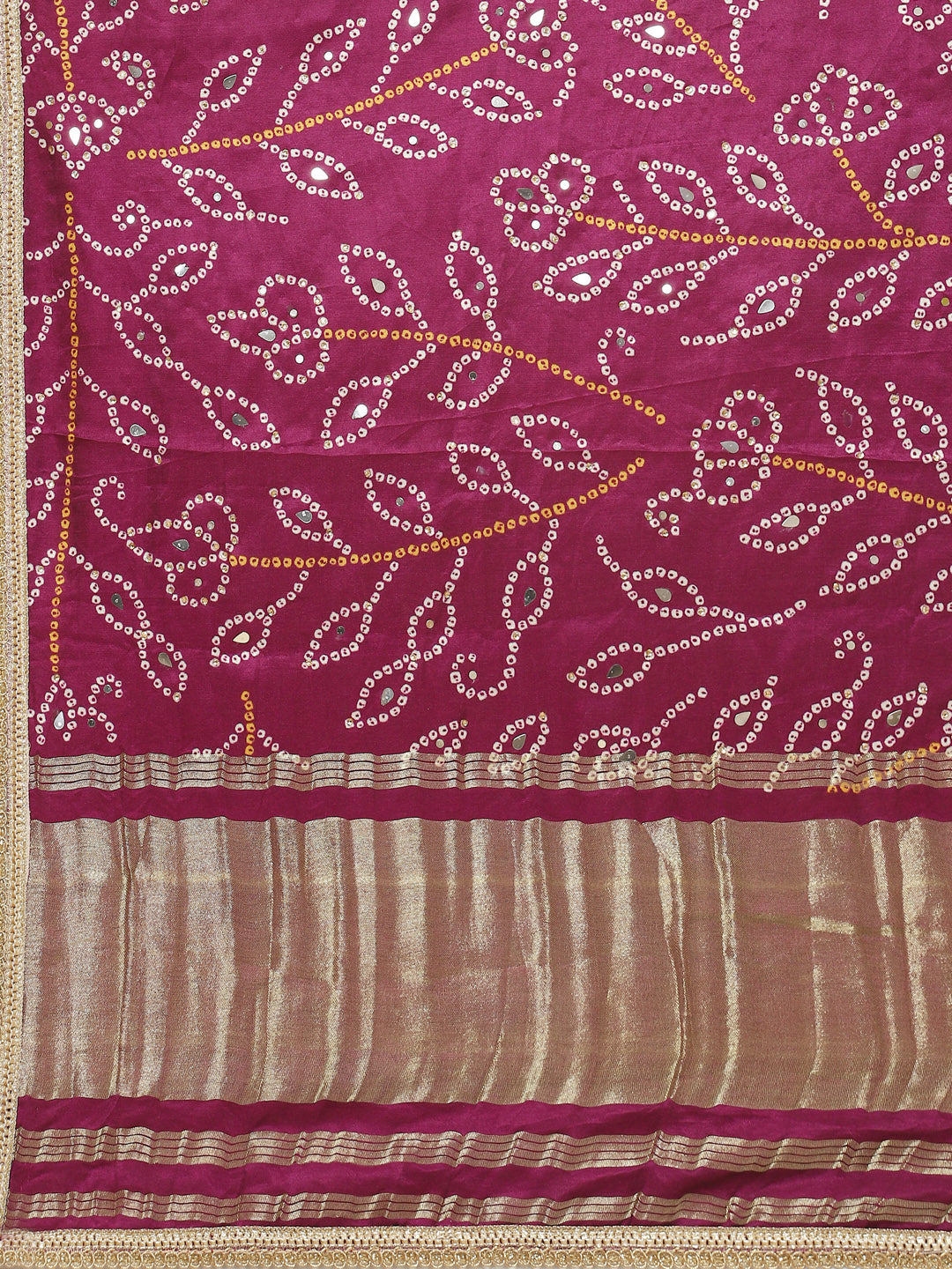 Zari Booti Neck Zari Embroidered Handloom Kurta With Palazzo & Dupatta