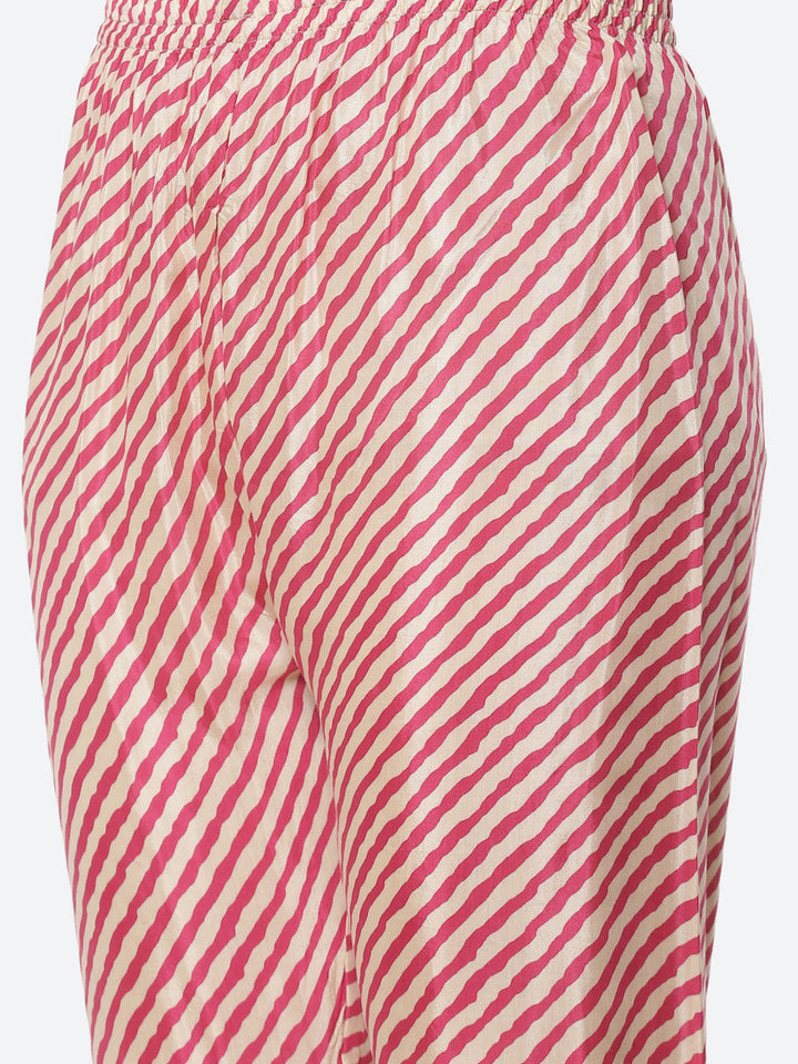Bandhani Zari Cotton Kurti with Pant