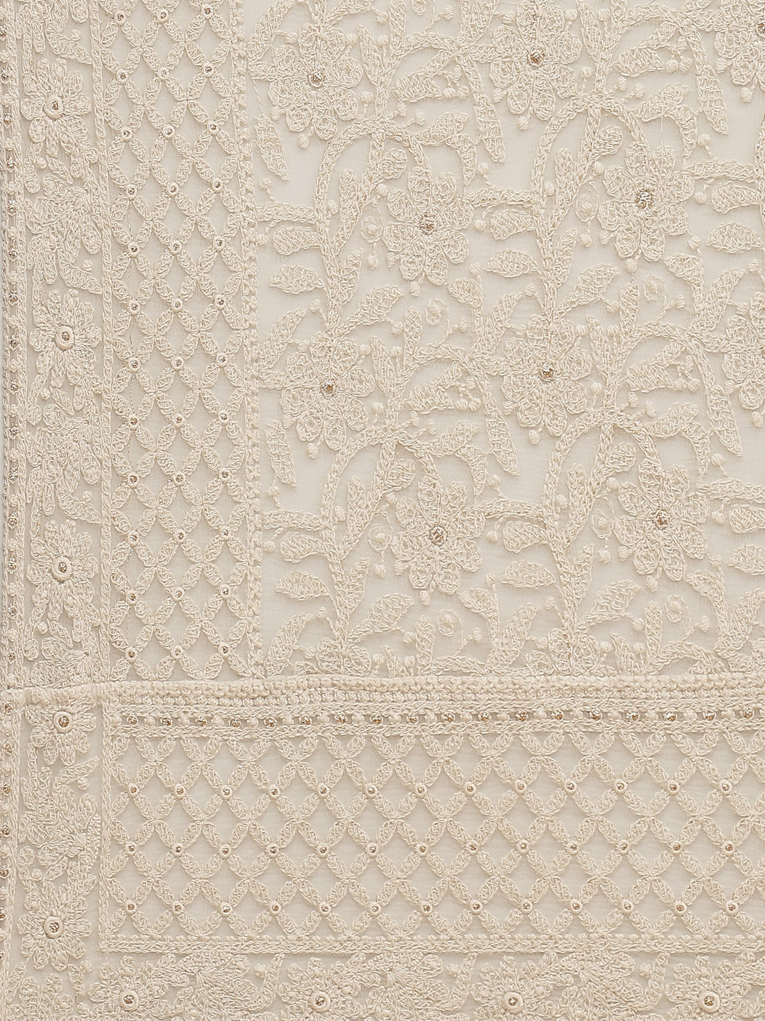 Resham Booti Chanderi Kurta With Pants &amp; Dupatta
