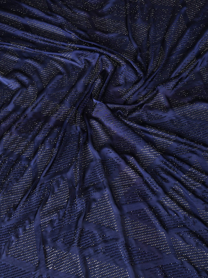 Embroidered Satin Saree