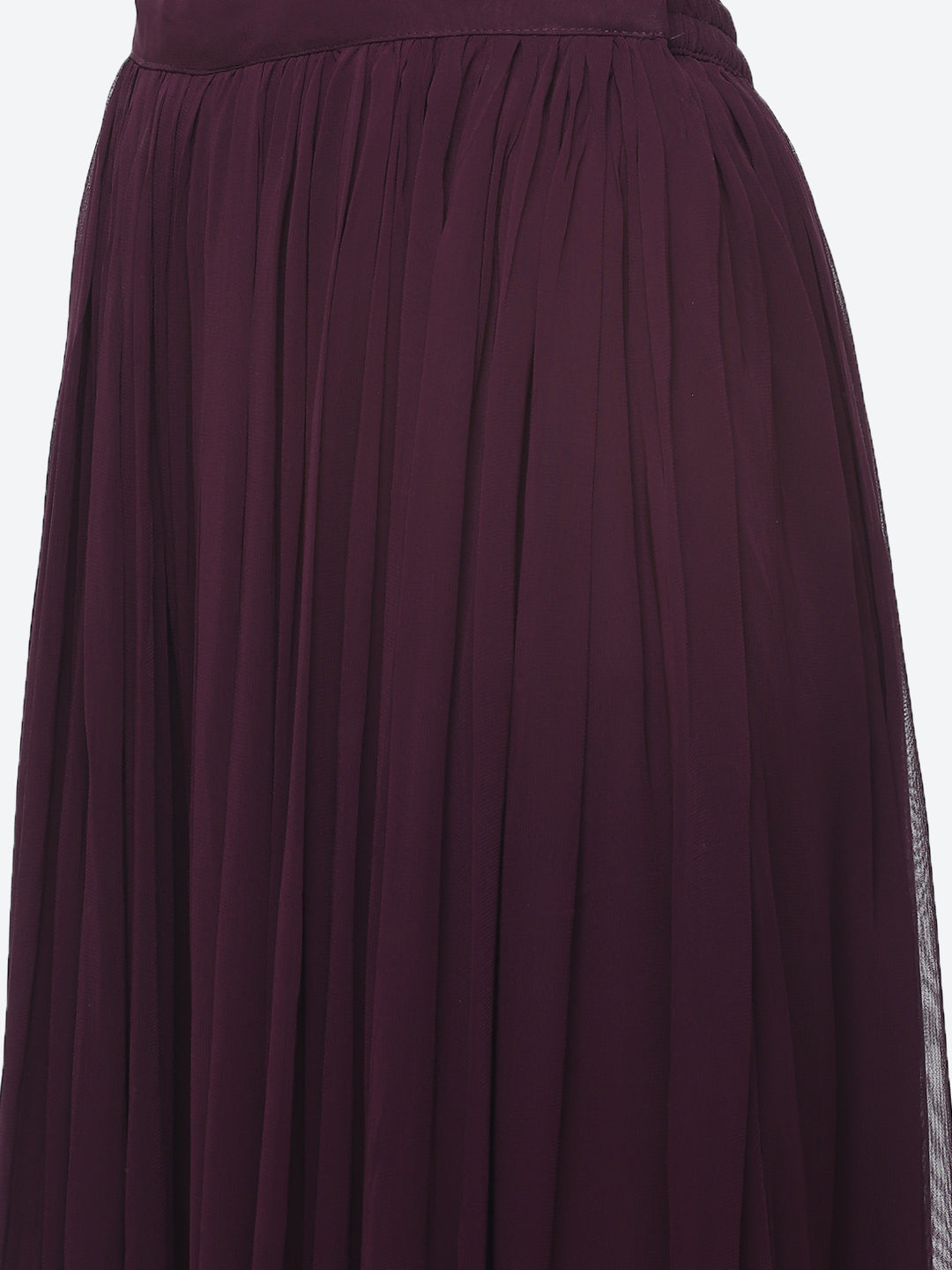 Mirror Work Georgette Crop Top With Palazzo &amp; Jacket