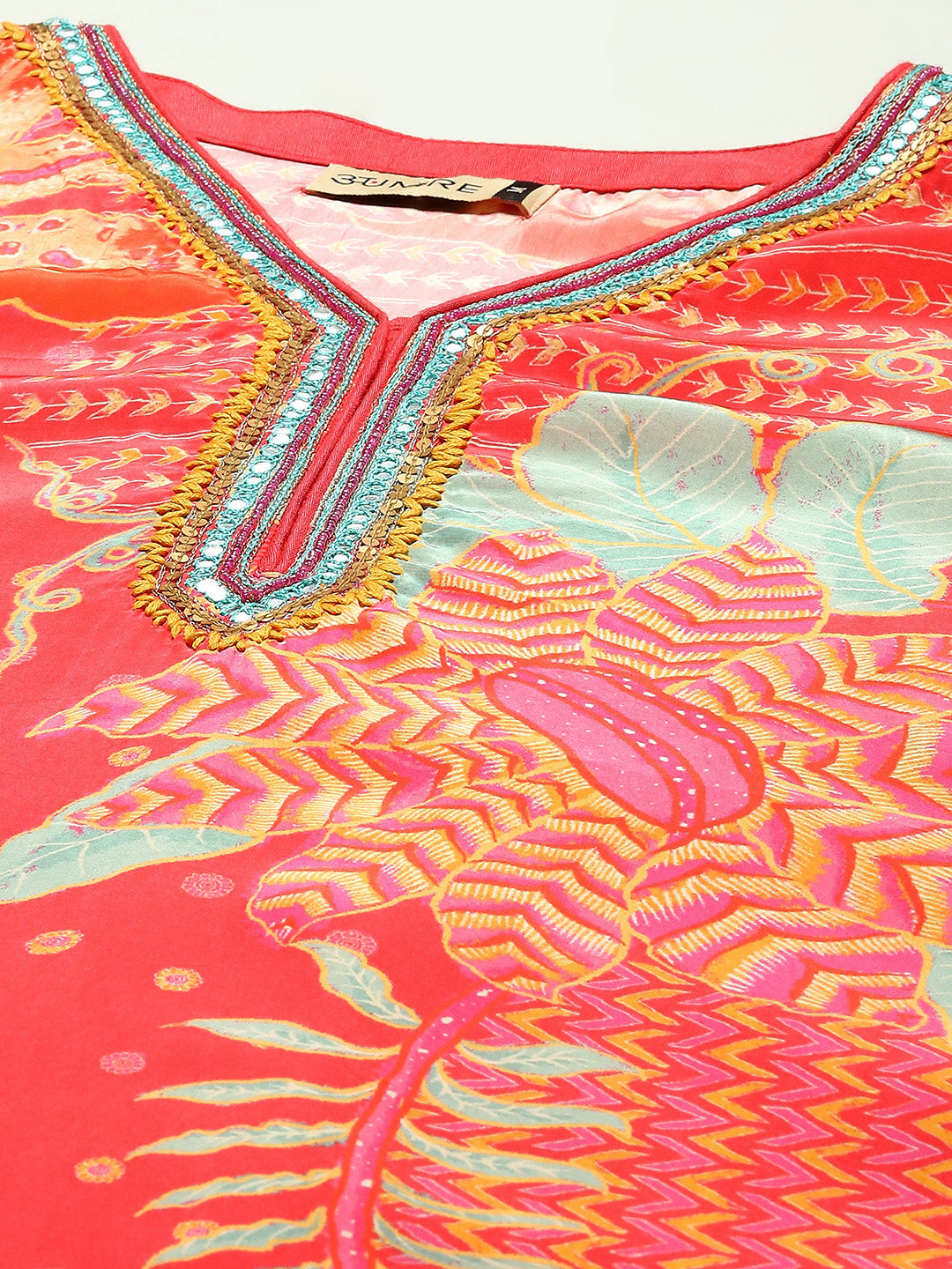 Floral Printed Crepe Kurta