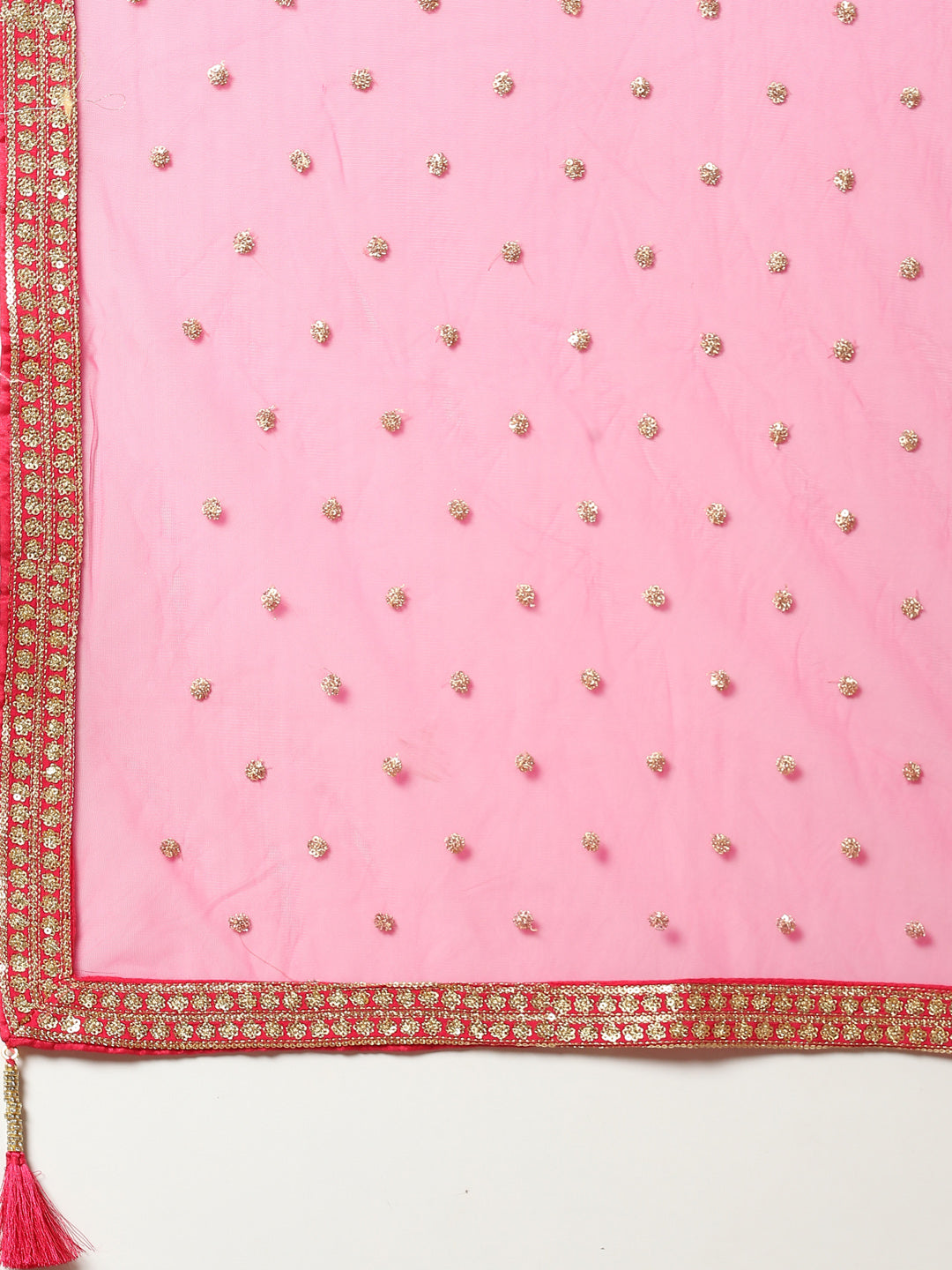 Embroidered Jaal Work Gerorgette Choli With Lehenga &amp; Net Dupatta