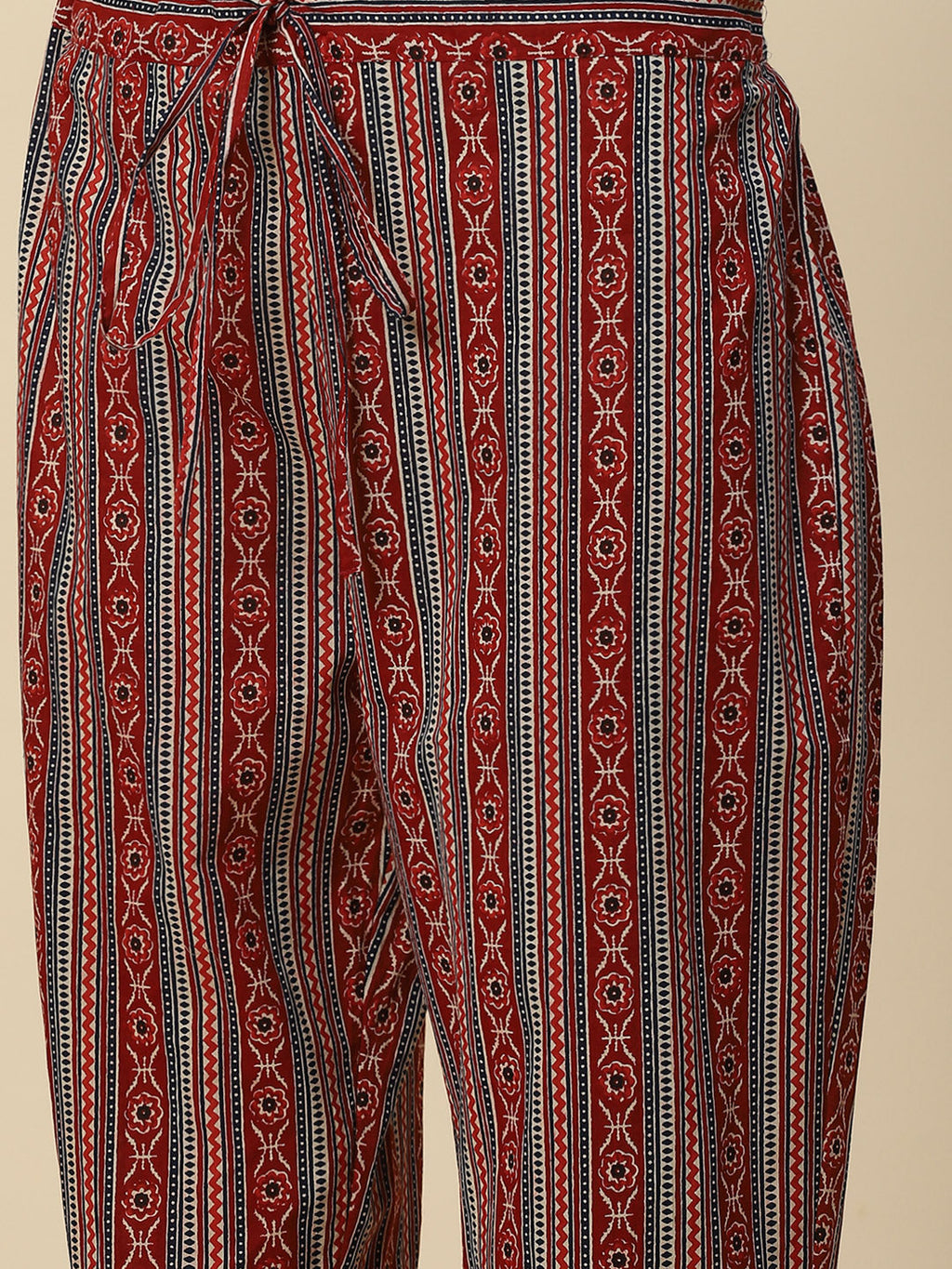 Printed Cotton Kurta With Pants